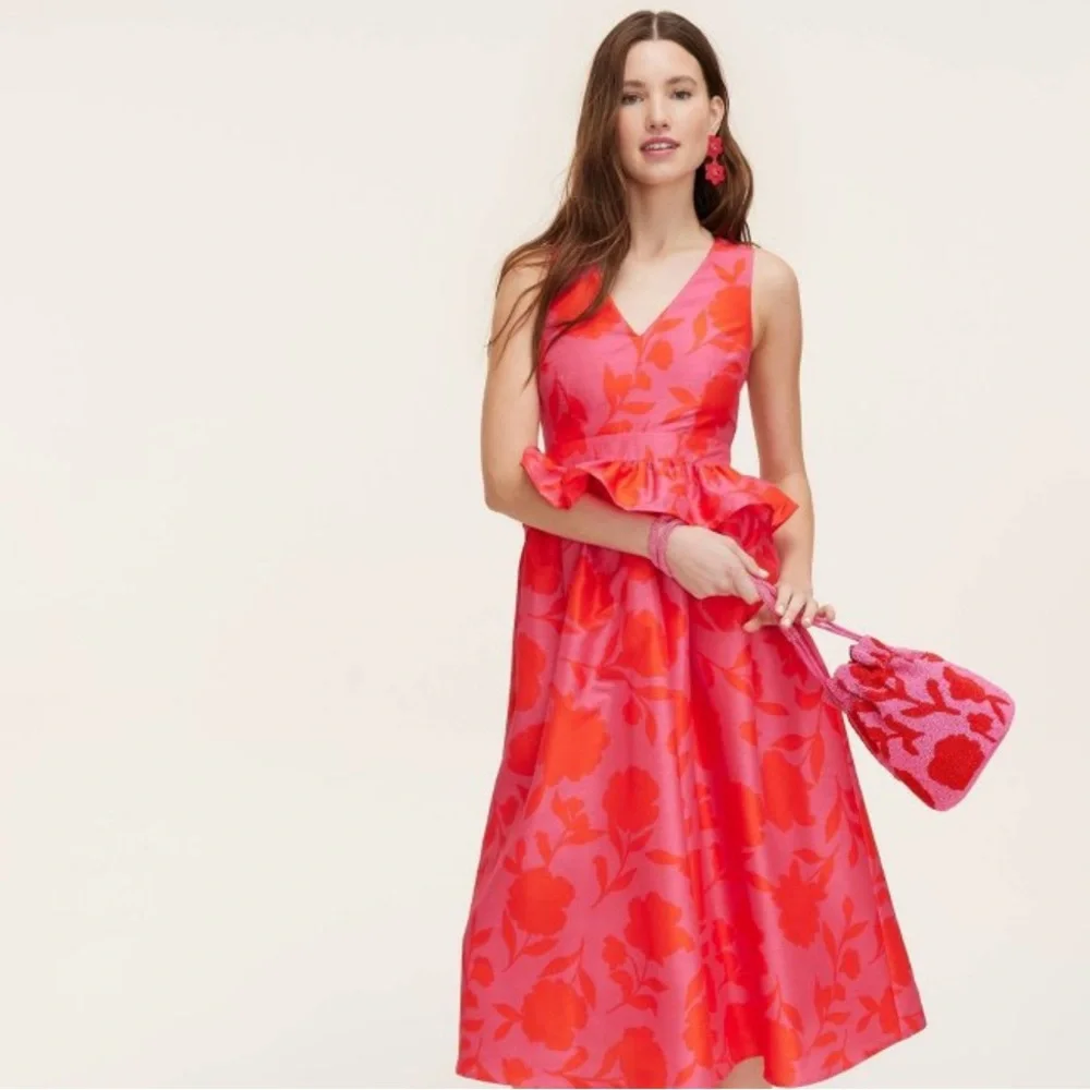 NWT • Kate Spade x Target Beaded Classic Rose Drawstring Pink Red Bucket Bag - Picture 5 of 5
